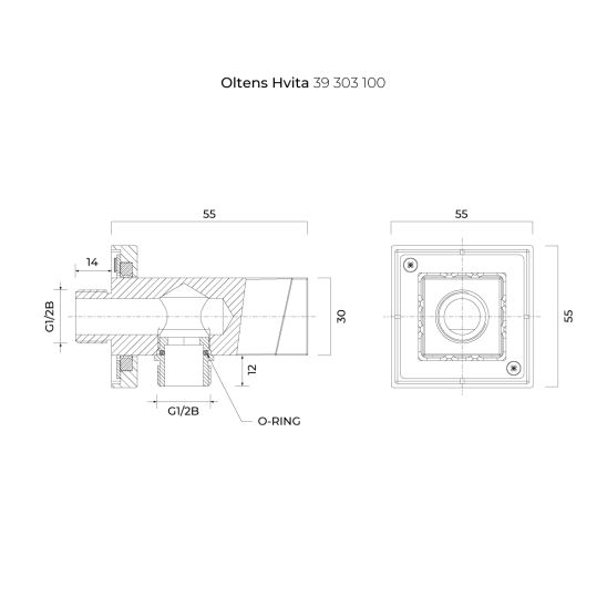 Súprava vaňová/sprchová batéria Oltens Gota 34101100, výtoková rúra batérie Oltens Gota 39101100, 39303100, 37103100, 37200100