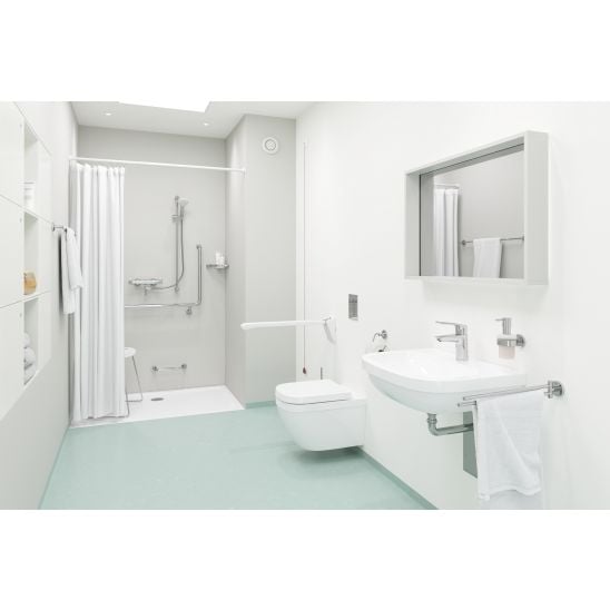 Set WC misa Grohe Euro Ceramic 3932800H, podomietkový konšrukcia so splachovacím tlačidlom Grohe Solido 38811KF0, 39331001