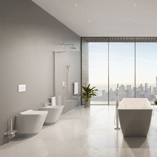 Súprava podomietková konštrukcia Tece Base 9400407, WC misa s pomaly sa sklápajúcim sedadlom Omnires Fontana FONTANAMWBP, 9.240.400