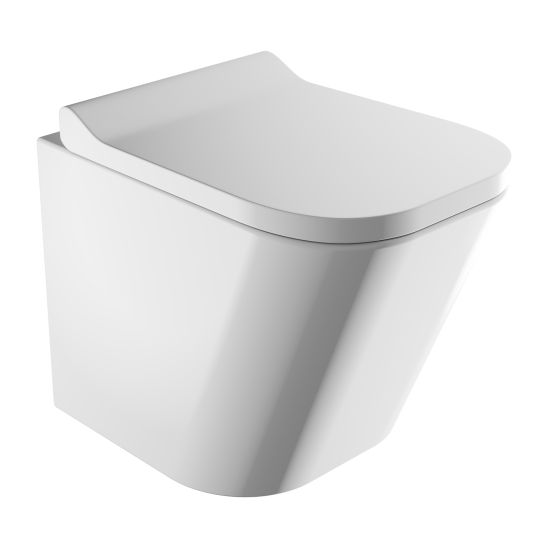 Súprava podomietková konštrukcia Tece Base 9400407, WC misa s pomaly sa sklápajúcim sedadlom Omnires Fontana FONTANAMWBP, 9.240.401