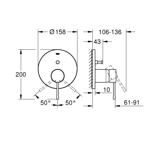 Súprava horná sprcha so sprchovacím ramenom Grohe Rainshower 26066GN0, vaňová/sprchová batéria Grohe Essence 24058GN1, 26574GN0, 27057GN0, 35600000, 27074GN0, 28362GL0