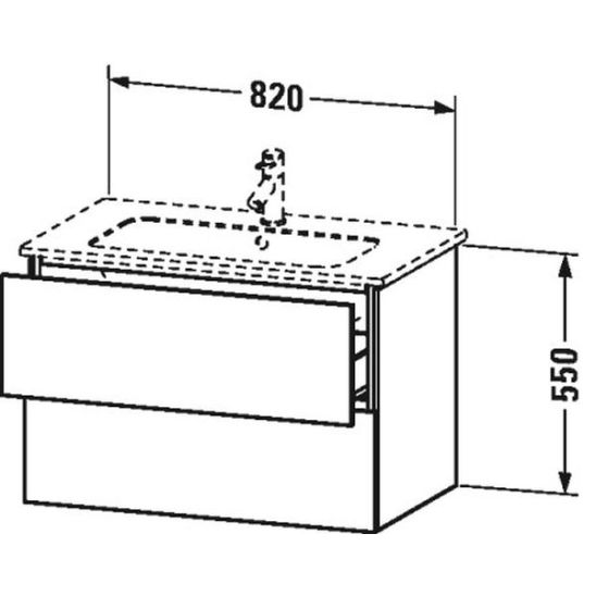 Súprava skrinka Duravit L-Cube LC624102222, umývadlo Duravit ME by Starck 2336830000