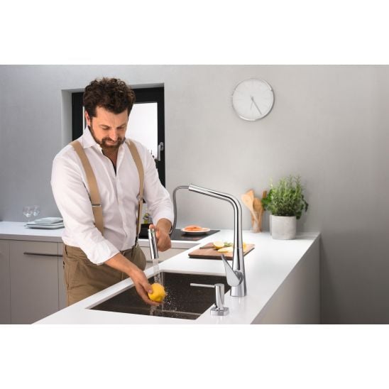 Súprava nerezový drez Hansgrohe S 71 43428800, kuchynská batéria Hansgrohe Talis M54 72803800, 43921800