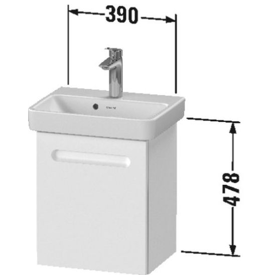 Súprava skrinka Duravit No. 1 N14266R18180000, umývadlo Duravit No. 1 07434500002