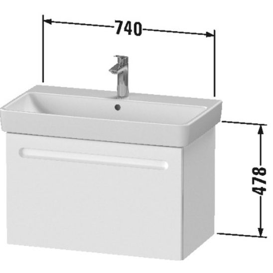 Súprava skrinka Duravit No. 1 N14283049490000, umývadlo Duravit No. 1 23758000002