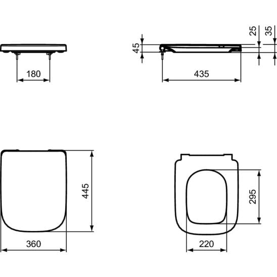 Súprava WC misa Ideal Standard I Life B T461401, WC dosky Ideal Standard I Life B T468201