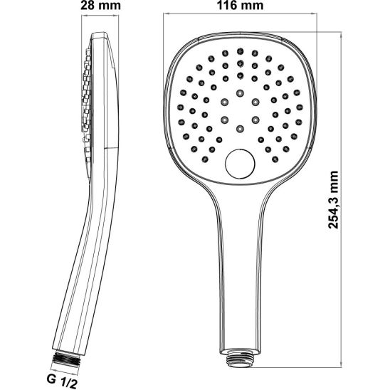 Súprava sprchová batéria Hagser Ulva HGR60000033, sprchová hlavica Hagser Emma HGR18000037, HGR31000037, HGR25000037