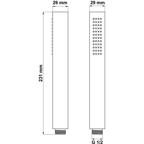 Súprava sprchová batéria Hagser Ulva HGR60000033, sprchová hlavica Hagser Lea HGR24000037, HGR31000037, HGR25000037