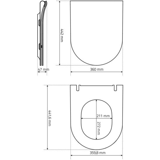 Set WC misa Cersanit Zen K109-054, podomietková konštrukcia Cersanit Tech Line Opti K97-492, K98-0130, K97-498
