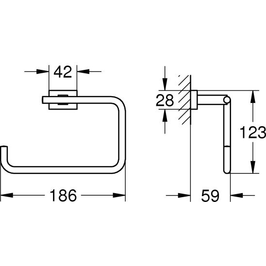 Súprava toaletná kefa Grohe Essentials 40513AL1, splachovacie tlačidlo Grohe Skate 38732AL0, 40510AL1, 40507AL1, 40508AL1, 40511AL1, 40372001