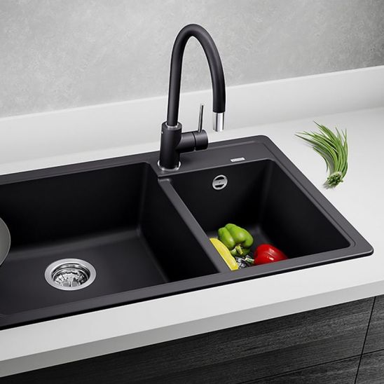 Súprava granitový drez Blanco Legra 8 526224, kuchynská batéria Blanco Mida 517742