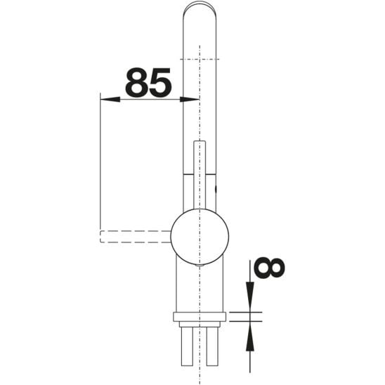 Súprava keramický drez Blanco Subline 500-U 523733, kuchynská batéria Blanco Linus-S 526684