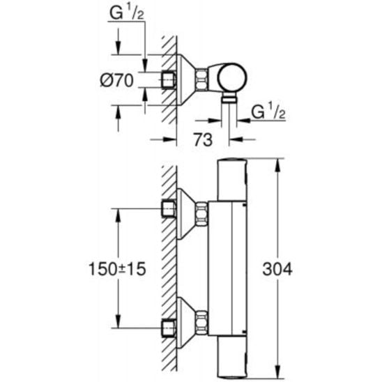 Súprava sprchová batéria Grohe Precision 345942430, sprchová súprava Grohe Vitalio Start 279482431