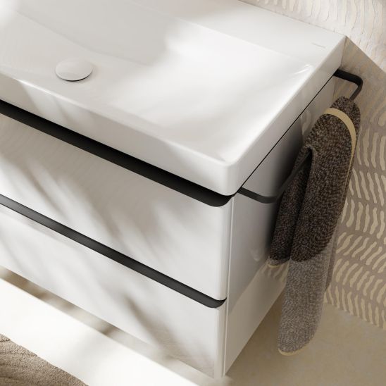 Súprava skrinka Hansgrohe Xelu Q 54023670, umývadlo Hansgrohe Xelu Q 61016450