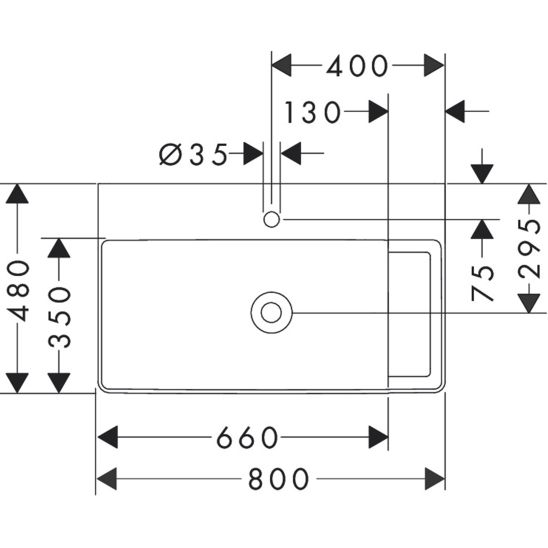 Súprava skrinka Hansgrohe Xelu Q 54027670, umývadlo Hansgrohe Xelu Q 61024450