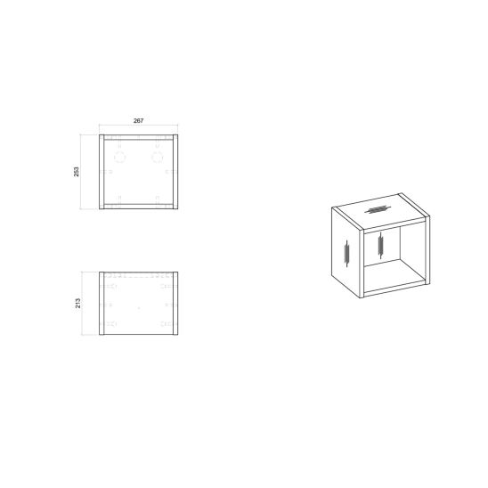 Súprava skrinka Comad Nova Oak NOVA OAK A 82-80-2D, skrinka Comad Nova Oak NOVA OAK A 80-03-2D(W80-01A), NOVA BLACK B 89-80, NOVA BLACK A 83-27-Q(W83-04D)