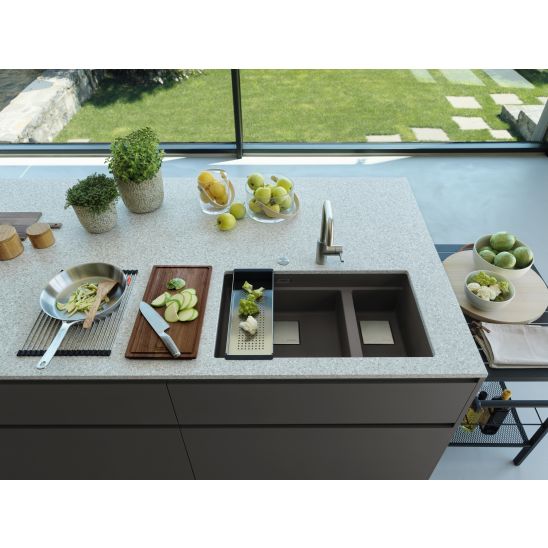 Súprava granitový drez Franke Kanon 125.0716.373, kuchynská batéria Franke Eos 115.0590.045