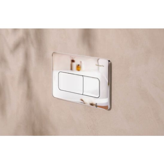 Súprava WC misa s pomaly sa sklápajúcim sedadlom Hansgrohe EluPura Q 60293450, podomietková konštrukcia Hansgrohe iFrame universal 01022180, 66001000