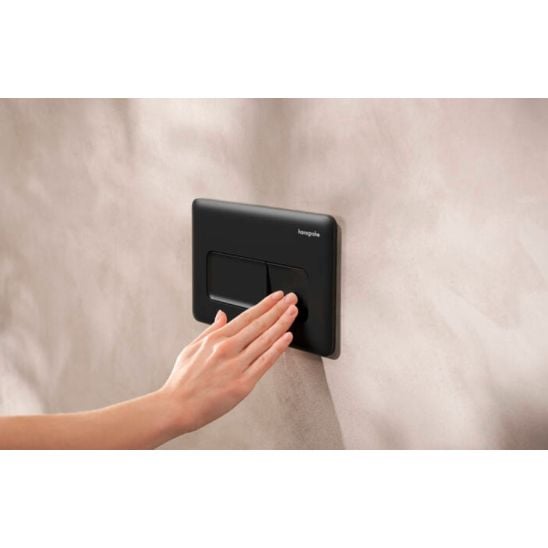 Súprava WC misa s pomaly sa sklápajúcim sedadlom Hansgrohe EluPura Q 60293450, podomietková konštrukcia Hansgrohe iFrame universal 01022180, 66001670