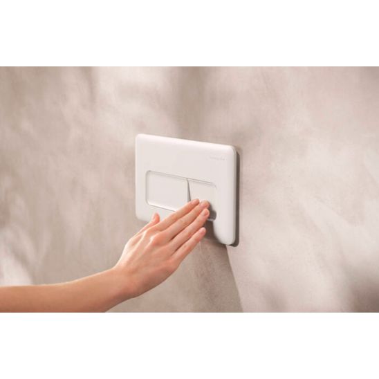 Súprava WC misa s pomaly sa sklápajúcim sedadlom Hansgrohe EluPura Q 60293450, podomietková konštrukcia Hansgrohe iFrame universal 01022180, 66001700