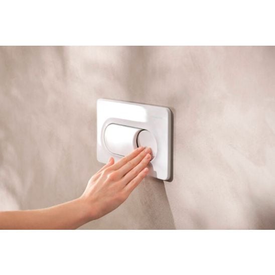 Súprava WC misa s pomaly sa sklápajúcim sedadlom Hansgrohe GladeLake S 60309450, podomietková konštrukcia Hansgrohe iFrame universal 01022180, 66002450