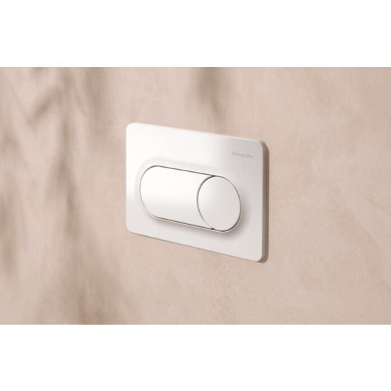 Súprava WC misa s pomaly sa sklápajúcim sedadlom Hansgrohe GladeLake S 60309450, podomietková konštrukcia Hansgrohe iFrame universal 01022180, 66002450