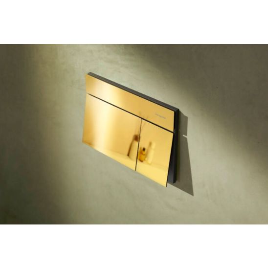Súprava WC misa s pomaly sa sklápajúcim sedadlom Hansgrohe EluPura Q 60293450, splachovacie tlačidlo Hansgrohe Element E 66003990, 01022180