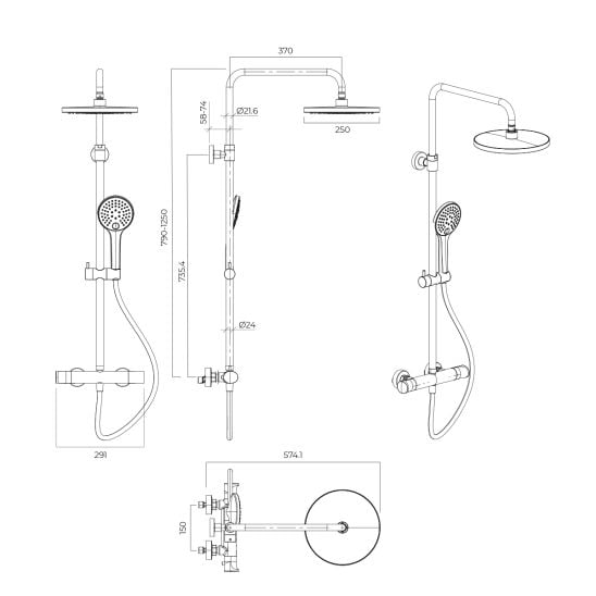 Súprava sprchová súprava Oltens Vatten 36505800, výtoková rúra batérie Oltens Numa 39106800