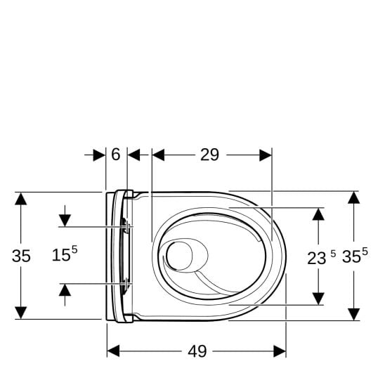 Súprava WC misa s pomaly sa sklápajúcim sedadlom Geberit iCon 503.048.00.8, podomietková konštrukcia Geberit Duofix 111.003.00.2, 111.815.00.1, 156.050.00.1