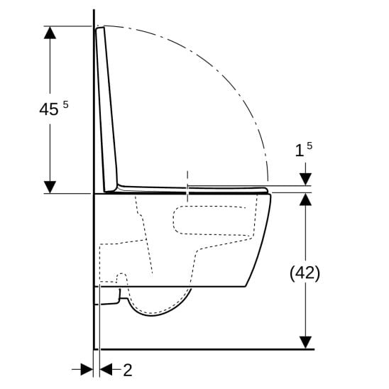 Súprava WC misa s pomaly sa sklápajúcim sedadlom Geberit iCon 503.048.00.8, podomietková konštrukcia Geberit Duofix 111.003.00.2, 111.815.00.1, 156.050.00.1