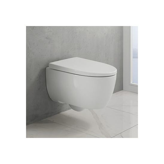 Súprava WC misa s pomaly sa sklápajúcim sedadlom Geberit iCon 503.048.00.8, podomietková konštrukcia Geberit Duofix 111.003.00.2, 111.815.00.1, 156.050.00.1