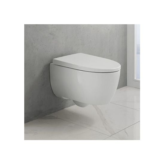 Súprava WC misa s pomaly sa sklápajúcim sedadlom Geberit iCon 503.046.00.1, podomietková konštrukcia Geberit Duofix 111.320.00.6, 111.815.00.1, 156.050.00.1