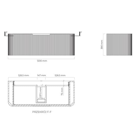 Súprava skrinka Oltens Hamnes 60025900, doska na skrinku Oltens Hamnes 63015060