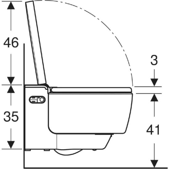Súprava umývacia toaleta Geberit AquaClean Mera 146.200.11.1, podomietková konštrukcia Geberit Duofix 111.320.00.6