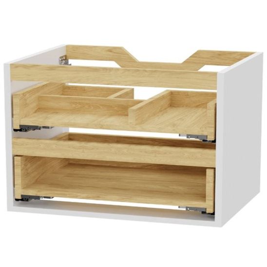 Súprava korpus skrinky Excellent Tuto 2.0 MLEX.2172.800.WHBL, umývadlo Excellent As CEEX.3617.800.WH, MLEX.2151.800.03.WH