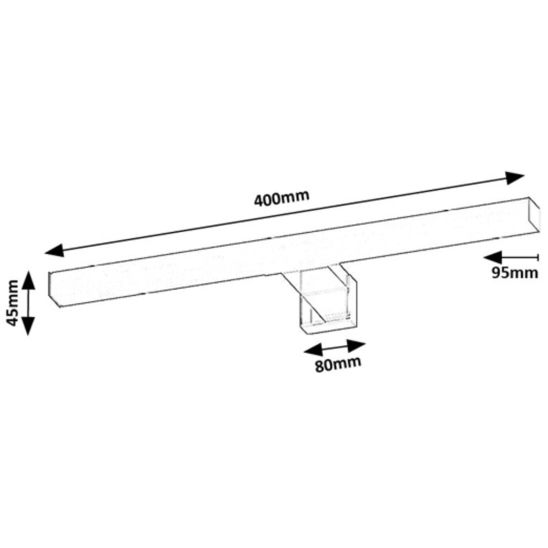 Súprava zrkadlo Deante Silia ADI_N851, nástenná lampa Rabalux Oliro 75051