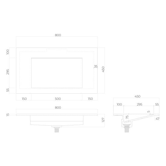Súprava skrinka Oltens Lun 60033900, umývadlo Oltens Stila 40201000