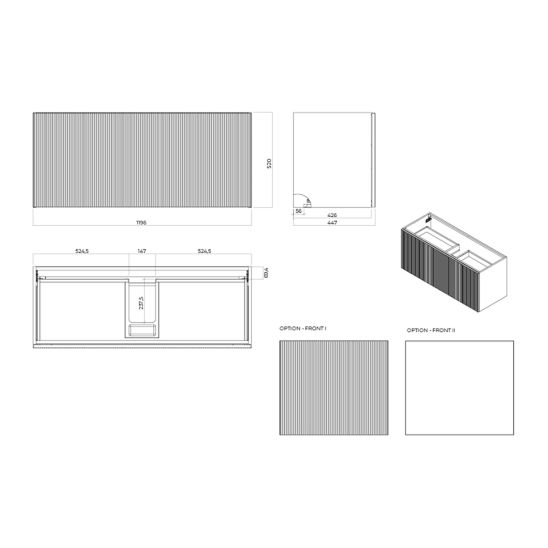 Súprava skrinka Oltens Lun 60030300, doska na skrinku Oltens Lun 63027300