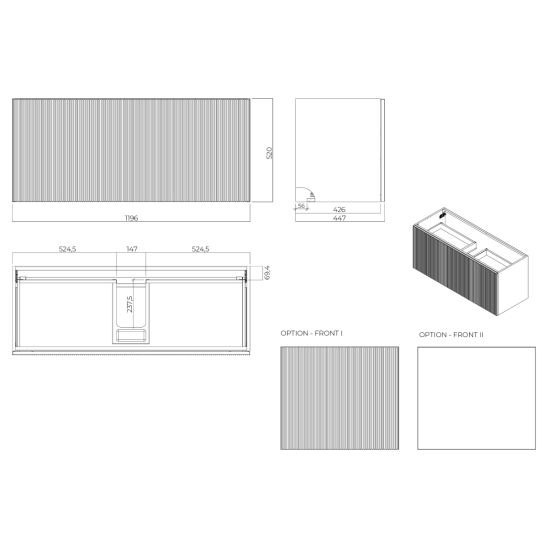 Súprava skrinka Oltens Lun 60030900, doska na skrinku Oltens Lun 63027060