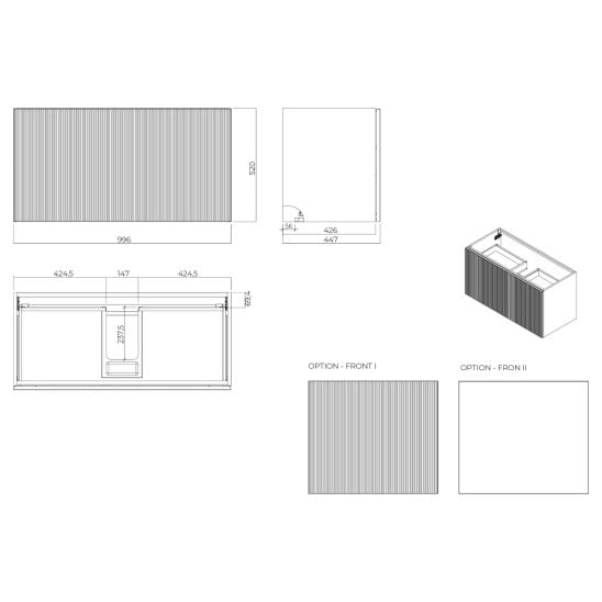 Súprava skrinka Oltens Lun 60034300, umývadlo Oltens Kalla 40211000
