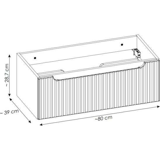 Súprava skrinka Comad Nova Cashmere NOVA CASHMERE 82-80-40-1S, regál Comad Nova Coast Evoke COAST EVOKE UN 81-80-29, NOVA OAK A 89-80