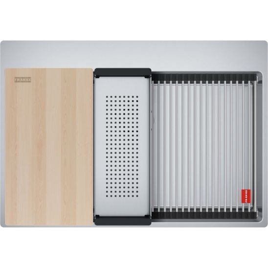 Súprava nerezový drez Franke Box 127.0749.857, kuchynská batéria Franke Smart Glenda 115.0747.475