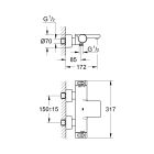 Súprava vaňová/sprchová batéria Grohe Grohtherm 34174001, sprchová súprava Grohe Euphoria 27369000