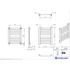 Súprava kúpeľňový radiátor Instal Projekt Retto RET-50/70C31, termostatická súprava Instal Projekt Z17 606400001C31