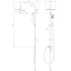 Súprava sprchová batéria Deante Neo Joko BOJ_04BT, sprchová súprava Deante Neo Vero NBV_051K