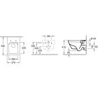 Set súprava Combi-Pack s doskou Villeroy & Boch Architectura 5685HR01, podomietková konštrukcia Villeroy & Boch ViConnect 92214200, 92214361