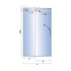 Set sprchové dvere Rea Nixon-2 REAK7440, stena sprchovacieho kúta Rea Nixon-2 REAK5011