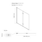 Súprava rohová vaňa Oltens Delva 11007000, vaňová zástena Oltens Sela 23202100
