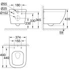 Set WC misa Grohe Euro Ceramic 3920600H, podomietkový montážny rám s tlačidlom a tesnením Grohe Solido 39930000, 39331001