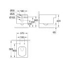 Súprava WC misa Grohe Cube Ceramic 3924400H, podomietková konštrukcia Grohe Rapid SL 38827000, 39488000